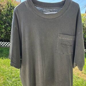 Mens Coach T-Shirt Pocket Logo Cotton XL